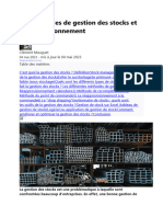 Les Méthodes de Gestion Des Stocks Et D