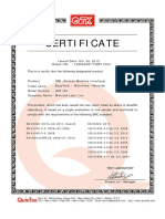 CE Certificate CMT IV5
