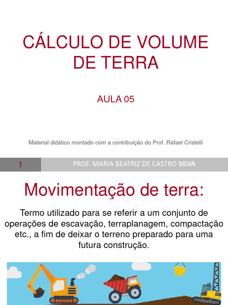 Cálculo de Volume de Terraplenagem | PDF | Cálculo | Terra
