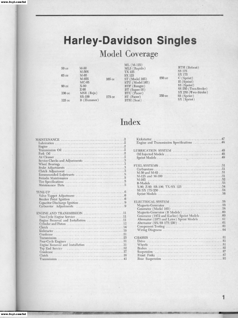 Harley Repair Manual aermacchi 350 wiring diagram 