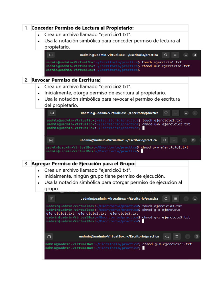 Ejercicios de Permisos en Linux | PDF | Hogar, jardinería y bricolaje ...