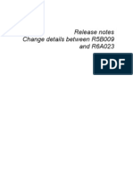 Release Notes - Change Details R5B009 To R6A023 P1A