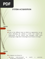 System Acquistion