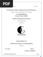 CSE 2-2 Database Management Systems Lab Workbook