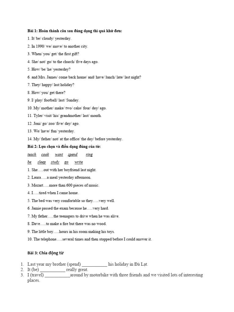 Past Simple | PDF