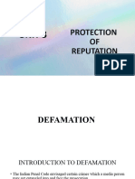 Media Law Unit 3 - Defamation
