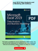 Microsoft Excel 2019 Data Analysis and Business Modeling (6th Edition)