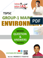 GROUPs TSPSC maINS ENVIRONMENT QUESTION & ANSWERS TELUGU