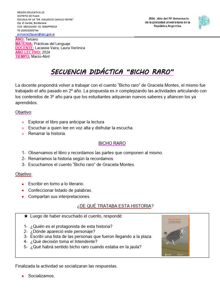 Actividades Didácticas: 