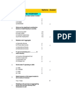 Sl. No. Questions Options Answer Retailing Overview