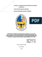 Informe de Pasantia Certificación de La Quinua