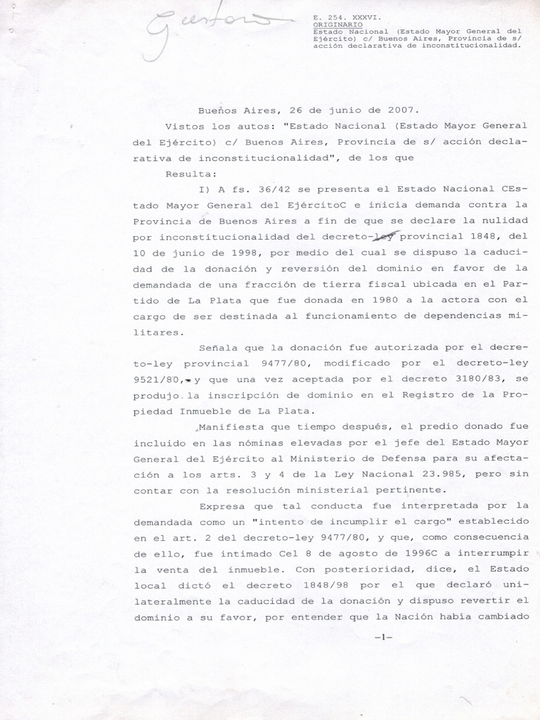 Fallo Retrocesión | PDF