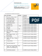 List of Tools and Equipment For Flotation Cell Repairing