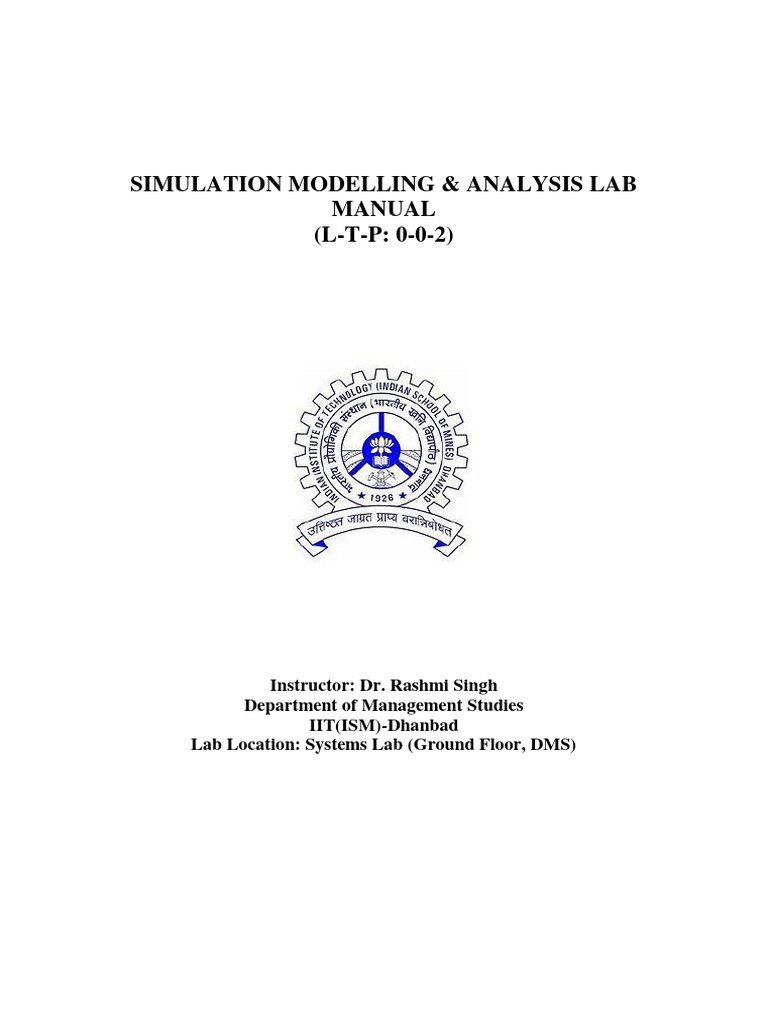 Simulation Modeling Lab Manual | PDF | Simulation | System