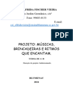 Projeto Musicalização Turma 1 A 2 Anos