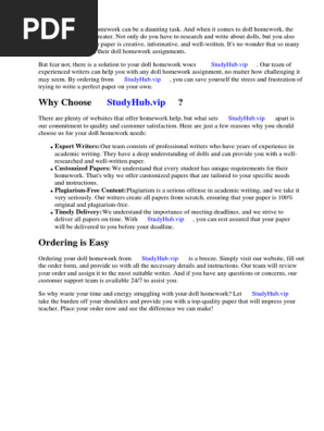 Doll Homework