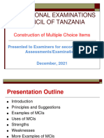 Prest 6 CONSTRUCTION OF MULTIPLE CHOICE ITEMS