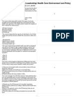 Chapter 2 Practice (Leadership) Health Care Environment and Policy