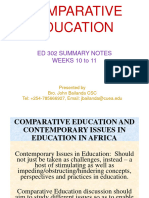 ED 302 Comparative Education 2024 Weeks 10 & 11