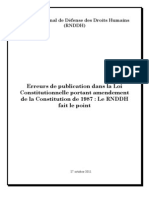 Erreurs de Publication Dans La Loi Constitutionnelle Portant Amendement de La Constitution de 1987