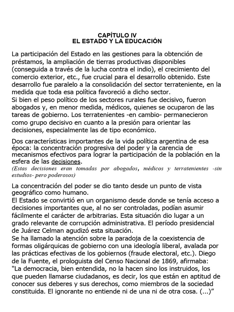 Control estatal y educación en Argentina | PDF | Enseñando | Estado ...
