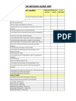 Gcse Revision Guide 2009: Development Checklist