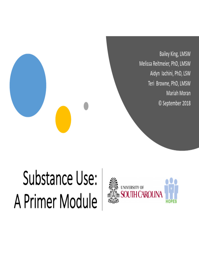 Substance Use Primer Module-9-20-18 | PDF | Substance Abuse | Substance ...
