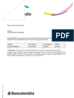 Certificado Bancolombia Vitepa 2022-04