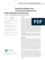 Perceived Parenting Styles and Emotional Control as Predictors of Peer Bullying Involvement