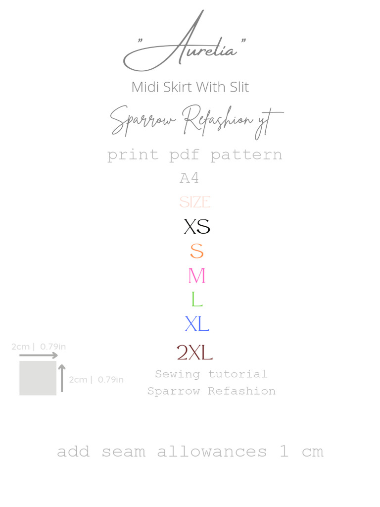 Free Pattern Midi Length A Line Skirt With Front Slit Sparrow Refashion ...