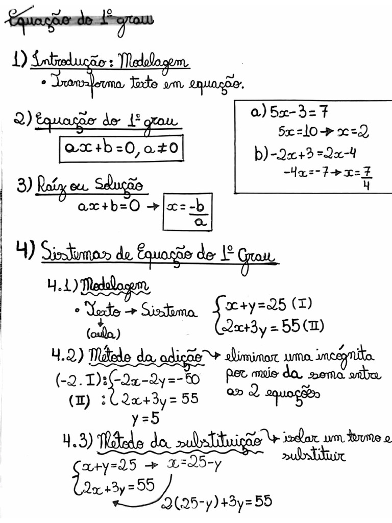 Equação Do 1° Grau | PDF