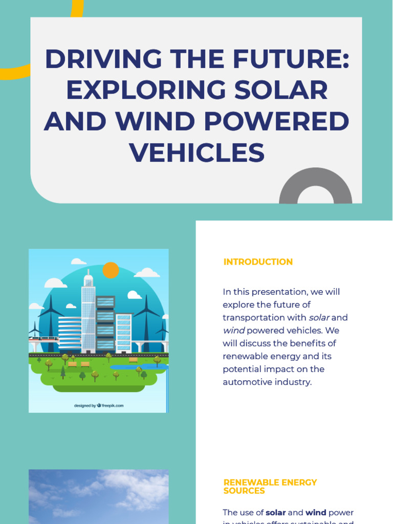 Solar and Wind Powered Vehicles Guide | PDF | Renewable Energy | Wind Power