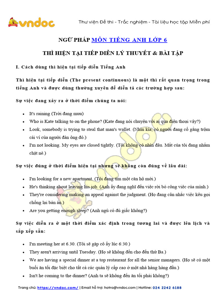 Bai tap thi hien tai tiep dien tieng anh pdf