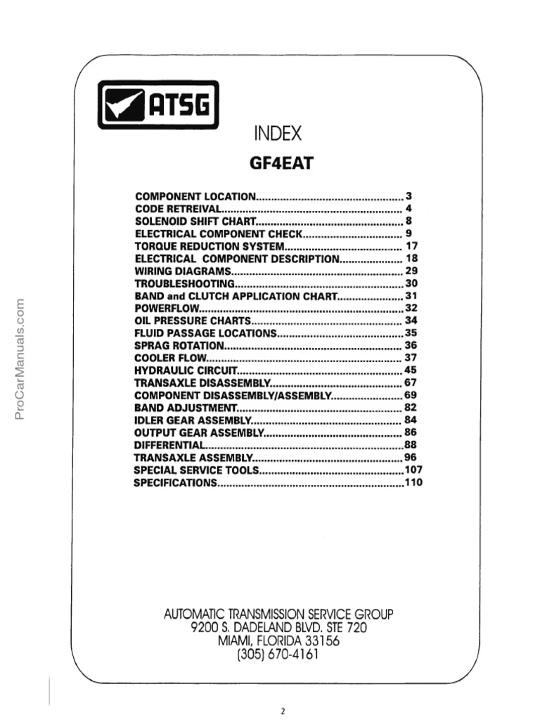 Mazda gf4a el gf4eat atsg automatic transmission service group pdf