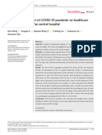 Psychological Impact of COVID-19 Pandemic On Healthcare Workers in China Xi'an Central Hospital