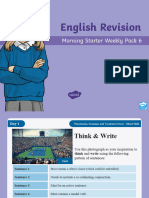 Year 6 English Revision Morning Starter Weekly PowerPoint Pack 6