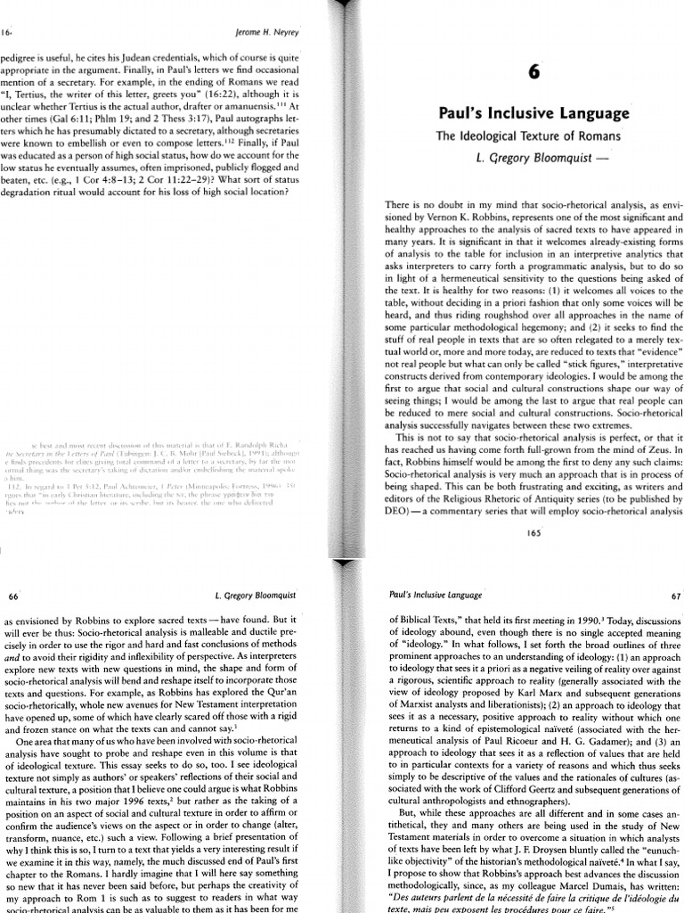 Paul's Ideological Language Analysis | PDF | Hermeneutics | Ideologies