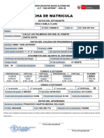 Ficha de Matricula 4TO