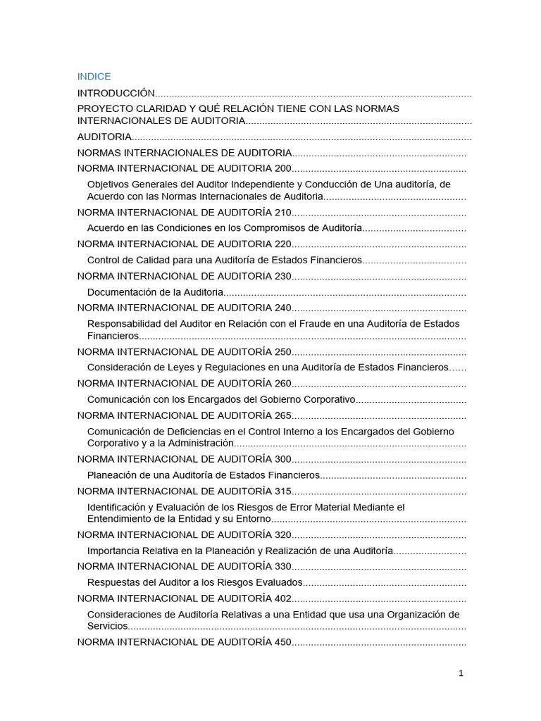 Normas Internacionales de Auditoria | PDF | Auditoría | Calidad (comercial)