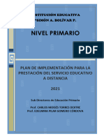 Plan de Implementación A Distancia Primaria