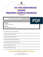Rewrite The Sentences Using Present Simple Passive Exercise 2