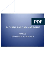 Leadership and Management