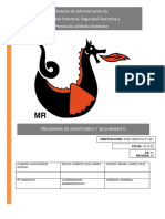 Programa de Monitoreo y Seguimiento SSSP-GEM-PLA-P-1401