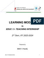 Modules in Educ 11 Teaching Internship
