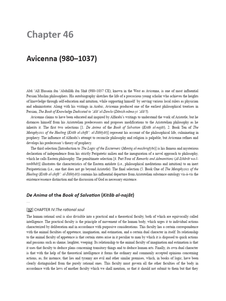 Chapter 46 Avicenna | PDF | Nous | Intuition