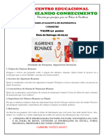 Atividade Avaliativa Matemática 6° Ano