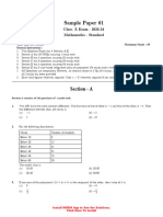 Class X Maths - Standed Pre Board Sample Paper