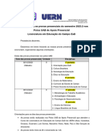 Orientações para As Provas Presenciais 2023.2 Nos Polos UAB - Discentes Da Licenciatura em Educação Do Campo