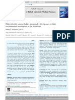 MALE INFERTILITY  AMONG BAKERS ASSOCIATED WITH EXPOSURE TO HIGH ENVIROMENTAL TEMPERATURE AT THE WORKPLACE