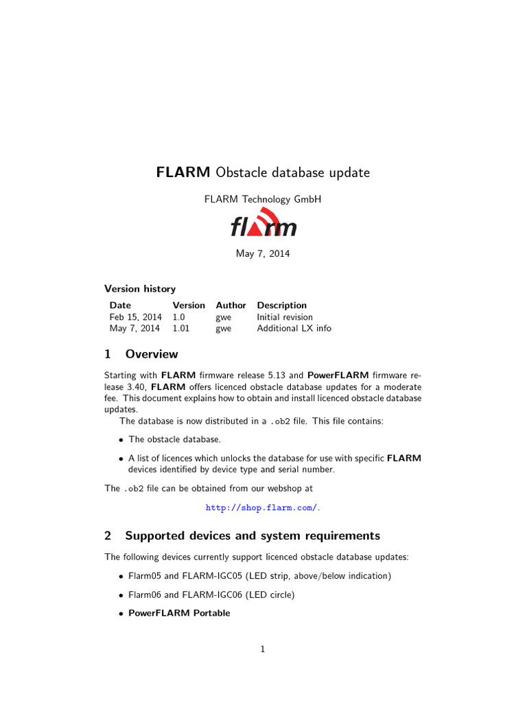 FLARM Obstacle Database Update Guide | PDF | Computer File | Usb Flash ...